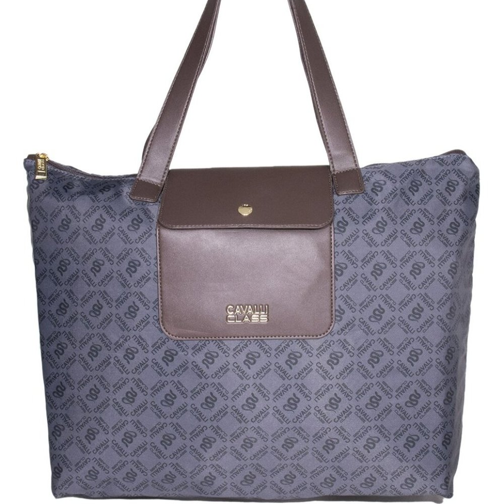 Cavalli Class XL Grey Brown Tote